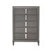 HomeRoots 38" Gray Solid Wood Five Drawer Standard Chest