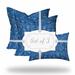 HomeRoots Set Of Three 20" X 20" Blue And White Enveloped Coastal Throw Indoor Outdoor Pillow Cover - 4