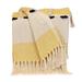 HomeRoots Parkland Collection Transitional Vereigated Yellow Rectangle 50" x 60" Throw
