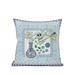 HomeRoots 16" X 16" White And Grey Bird Blown Seam Abstract Indoor Outdoor Throw Pillow - 18