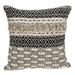 HomeRoots 18" X 18" Beige And Black Zippered 100% Cotton Throw Pillow With Fringe