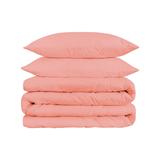 HomeRoots Dusty Rose King Cotton Blend 1500 Thread Count Washable Duvet Cover Set