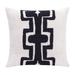 HomeRoots 24" X 24" Black And Ivory 100% Cotton Geometric Zippered Pillow