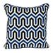 HomeRoots 18" X 18" Blue And White 100% Cotton Geometric Zippered Pillow