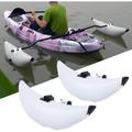 MONIPA Inflatable 2 White PVC Kayak Canoe Boat Fishing Outrigger Stabilizer & AMA Kit Canoe Fishing Boat Standing Float Fishing Boat Stabilizer