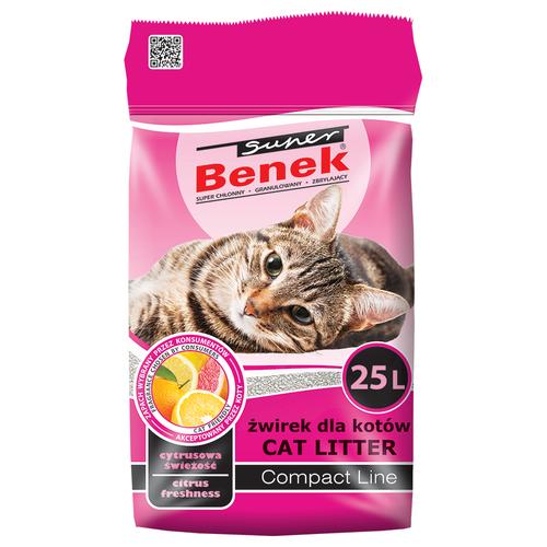 25 l (ca. 10 kg) Super Benek Compact Citrus Freshness Katzenstreu