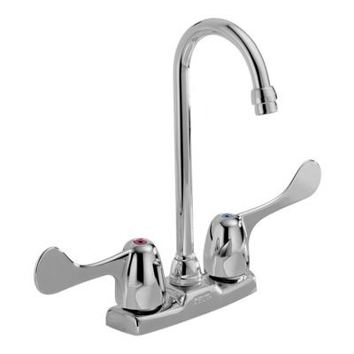 Delta Faucet 2171LF-WBHHDF Deck Mount Kitchen Faucet with 4" Centers, Blade Handles, and 5 9/16" Gooseneck Spout
