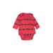 Baby Gap Long Sleeve Onesie: Red Bottoms - Size 0-3 Month