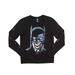 Men's Heroes & Villains Black Batman Joker Mash-Up Long Sleeve T-Shirt