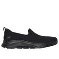 Skechers Women's GO WALK 7 - Ivy Slip-On Shoes | Size 8.0 Wide | Black | Textile/Synthetic | Vegan | Machine Washable