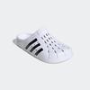 Badesandale ADIDAS SPORTSWEAR "ADILETTE CLOG", Gr. 47, schwarz-weiß (cloud weiß, core schwarz, cloud weiß), Synthetik, sportlich, Schuhe Badelatschen Pantolette