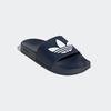 Badesandale ADIDAS ORIGINALS "LITE ADILETTE", Gr. 40,5, blau (collegiate navy, cloud weiß, collegiate navy), Synthetik, clean, sportlich, Schuhe Badelatschen Pantolette Schlappen