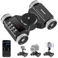 NEEWER Upgraded Motorized Camera Dolly Kit with App Control, 5Hrs Runtime Battery, Ultra Silent Motor, Ball Head/Phone Holder/Action Cam Mount Compatible with GoPro Android DSLR Camera, DL300