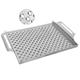 Onlyfire Chef Stainless Steel Grill Topper Grid, BBQ Grilling Pan with Handles for Seafood, Meats, Vegetables, Great for Most Grills, Smokers