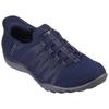 Slip-On Sneaker SKECHERS "BREATHE-EASY-ROLL-WITH-ME", Damen, Gr. 38, blau (navy), Textil, sportlich, Schuhe, Freizeitschuh für Maschinenwäsche geeignet