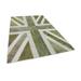 Green 79" x 119" L Area Rug - Rug N Carpet Flag Patchwork Rectangle 6'7" X 9'11" Area Rug 119.0 x 79.0 x 0.4 in Wool | 79" W X 119" L | Wayfair