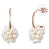 Lulu & Jane - Perlen-Creolen Messing Süßwasser-Zuchtperle in Roségold 1 ct Damen (34.99 € / 1 ct)