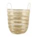 Everly Quinn Jaquelyne 2 Piece Solid & Manufactured Wood General Basket Set in Brown/Yellow | 17.4 H x 12.65 W x 12.6 D in | Wayfair