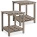 Red Barrel Studio® Matiss Square 16" L x 16" W Outdoor Side Table Wood in Gray | 18 H x 16 W x 16 D in | Wayfair 9E87CAA481E043A8A11D5EFBECE8F40D