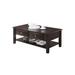 Red Barrel Studio® Nivaeh Coffee Table, Coffee Table Of 2 Drawers & 1 Open Shelf, Rectangle Coffee Table in Brown | 18 H x 47 W x 24 D in | Wayfair