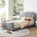 Red Barrel Studio® Nattie Bed Upholstered/Velvet, Wood in Gray | 40.1 H x 78.7 W x 41.3 D in | Wayfair 8F563172535F4B18A59AE1886D052F0A