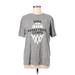 Nike Active T-Shirt: Gray Graphic Activewear - Women's Size Large