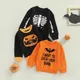 Blotona – sweat-shirt d'halloween pour garçons et filles pull-over à manches longues à col ras du