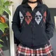 Vestes zippées grunge vintage des années 90 esthétique Y2K vêtements d'automne PVD Harajuku