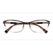 Female s horn Brown Pale Gold Metal Prescription eyeglasses - Eyebuydirect s Vogue Eyewear VO4057B