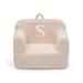 Personalized Monogram Cozee Sherpa Chair - Customize with Letter S - Foam Kids Chair for Ages 18 Months and Up