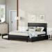 Concise Design Metal Queen Size Storage Platform Bed with Twin Size Trundle and 2 Drawers