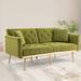 Button Tufted Convertible Sleeper Sofa Bed, Velvet Upholstered Leisure Accent Sofa & Couches, Folding Futon Couch Loveseat