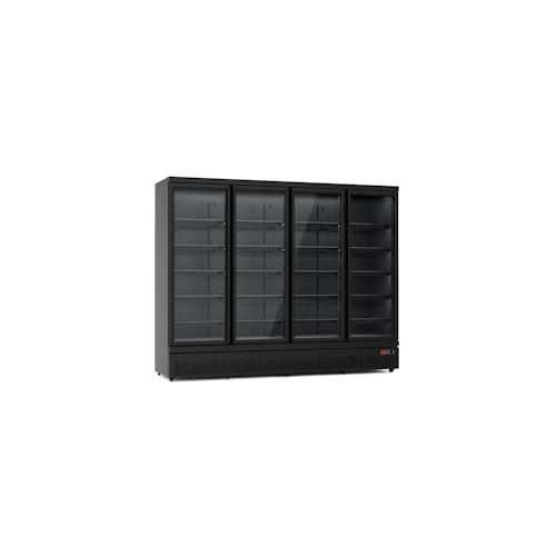 Gastro Flaschenkühlschrank Kühlschrank Gewerbekühlschrank 2500 L 2508x710x1997mm Schwarz