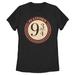 Women's Black Harry Potter Platform 9 3/4 T-Shirt