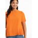 Plus Size Women's Pleated Hem Top by ELOQUII in Potting Soil (Size 16)