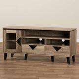 55" Wood TV Stand in Distressed Oak - 55 inches