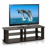 Wood Entertainment Center TV Stand for TV up to 50" in Dark Brown - 42 inches