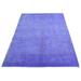 Hand Knotted Purple Overdyed & Vintage with Wool Oriental Rug (6' x 8'7") - 6' x 8'7"