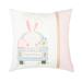 18" x 18" Happy Easter Bunny Eggs Embroidered Throw Pillow