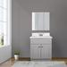 Design House 597559 Brookings Shaker 2-Door Bathroom Vanity with Cultured Marble 4 inch Centerset Solid White Top