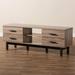 Two-Tone 4-Drawer Wood TV Stand in Oak and Black - 62 inches
