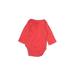 Carter's Long Sleeve Onesie: Red Bottoms - Size Newborn