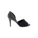Nine West Heels: D'Orsay Stilleto Cocktail Party Black Shoes - Women's Size 9 - Open Toe