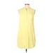 Splendid Casual Dress - Shift Crew Neck Sleeveless: Yellow Print Dresses - Women's Size Large