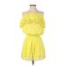 Melissa Odabash Casual Dress - Mini Strapless Sleeveless: Yellow Print Dresses - Women's Size Small