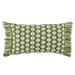 "Jaipur Living Perdita Indoor/ Outdoor Geometric Green/ Ivory Poly Fill Pillow (13""X21"" Lumbar) - Jaipur Living PLW103703"