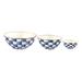 MacKenzie-Childs Check Mixing Bowls, 3 - Piece Set Stainless Steel in Blue/White | Wayfair 89400RC-KIT