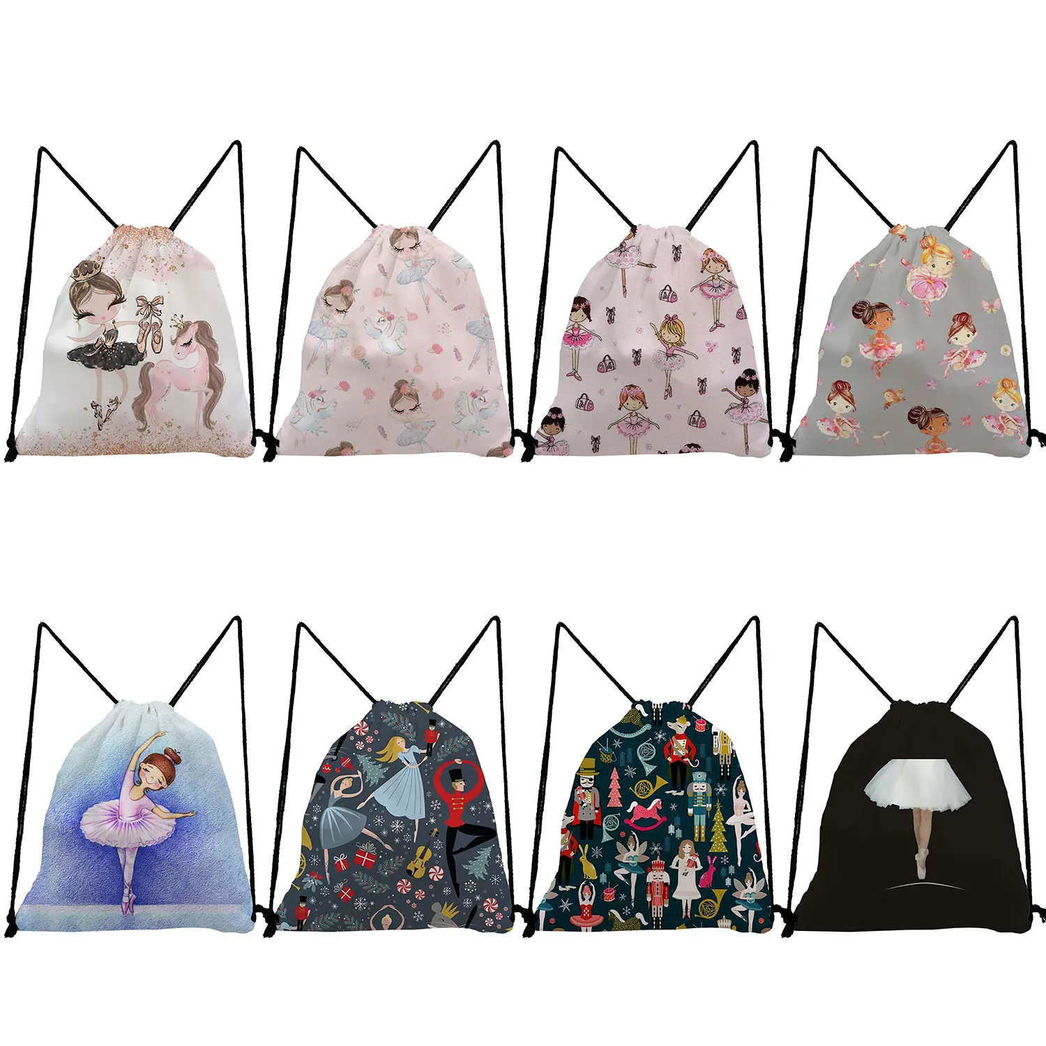 Sac d'école de voyage de gymnastique pour les étudiants, sac à dos extérieur, art de ballet féminin, sacs à dos College à la mode pour filles, sacs à chaussures portables et pratiques