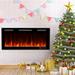 Symple Stuff Berrada Recessed Wall Mounted Electric Fireplace w/ Remote Control, 1500W in Gray | 19.47 H x 42 W x 4.72 D in | Wayfair