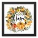 August Grove® Pumpkin Wreath - Single Picture Frame Print on Canvas in Orange | 13.73 H x 13.73 W x 1.25 D in | Wayfair